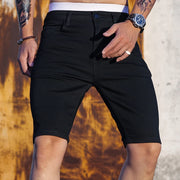 Shorts en jean stretch pour homme 2026 – Coupe slim décontractée, légers et confortables, style streetwear Y2K, parfaits pour les vacances