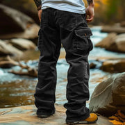 Pantalon Cargo Homme Velours Côtelé Rétro
