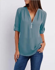 Blouse Femme Mousseline Col V - vue 6