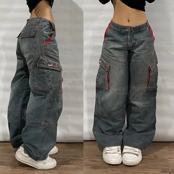 Jean Baggy Homme Multipoches Y2K - vue 1
