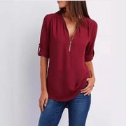 Blouse Femme Mousseline Col V - vue 4