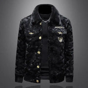 Hiver hommes or fourrure de vison épaissi peau de mouton hydrofuge une pièce col Manteau hommes laine Trench Manteau Homme Hiver