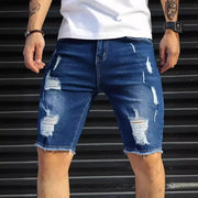Short en Jean Homme Noir Délavé - vue 1