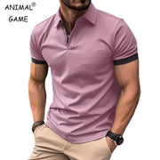 Polo Homme Bicolore Manches Courtes - vue 1