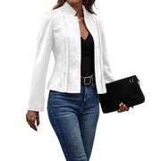 2026 AliExpress Wish Amazon, Cardigan court polyvalent à manches longues et couleur unie pour femme, style hiver, vêtement féminin élégant