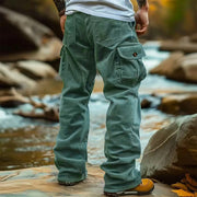 Pantalon Cargo Homme Velours Côtelé Rétro