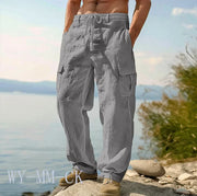 Pantalon Homme Lin et Coton Multipoches - vue 5