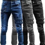 Jean Motard Homme Troué Style Y2K
