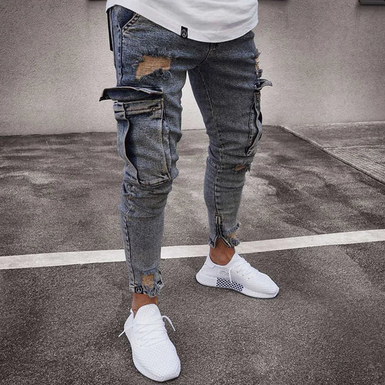 Jean Cargo Homme Stretch Multipoches