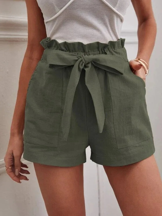 Pantalon Large Femme Taille Haute Bureau Chic - vue 1
