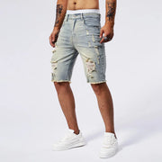 Short en Jean Homme Noir Délavé - vue 3