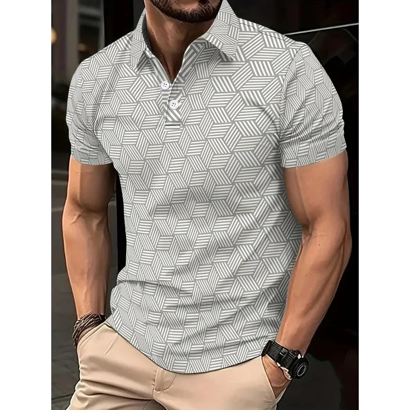 Polo Homme Noir et Blanc à Pois - vue 1