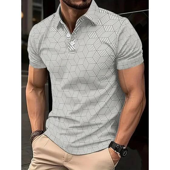 Polo Homme Noir et Blanc à Pois - vue 1