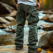 Pantalon Cargo Homme Velours Côtelé Rétro