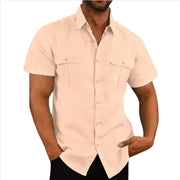 Chemise Homme Lin Manches Courtes - vue 4
