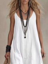 Full Size Scoop Neck Sleeveless Maxi Dress Plus Size - photo produit 2 - VELZAR