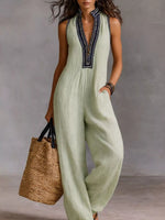 Full Size Sleeveless Wide-Leg Jumpsuit Plus SIze - photo produit 5 - VELZAR