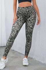 Leopard Print Wide Waistband Leggings - photo produit 3 - VELZAR