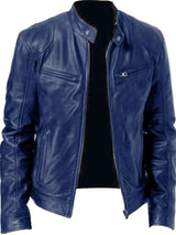 Perfecto en Cuir à Poches Zippées Grande Taille Homme - photo produit 6 - VELZAR