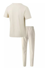 Men's Full Size Lace-Up Front Top and Pants Casual Set Plus Size - photo produit 6 - VELZAR