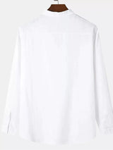 Chemise Manches Longues Détail Boutonné Grande Taille Homme - photo produit 4 - VELZAR