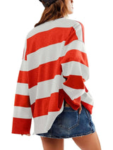 Sweat Oversize Rayé Demi-Zip - photo produit 6 - VELZAR