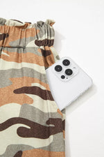 Pantalon Jogger Imprimé Camouflage Taille Élastique à Cordon - photo produit 8 - VELZAR