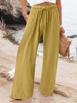 Full Size Drawstring Wide Leg Pants Plus Size - photo produit 4 - VELZAR
