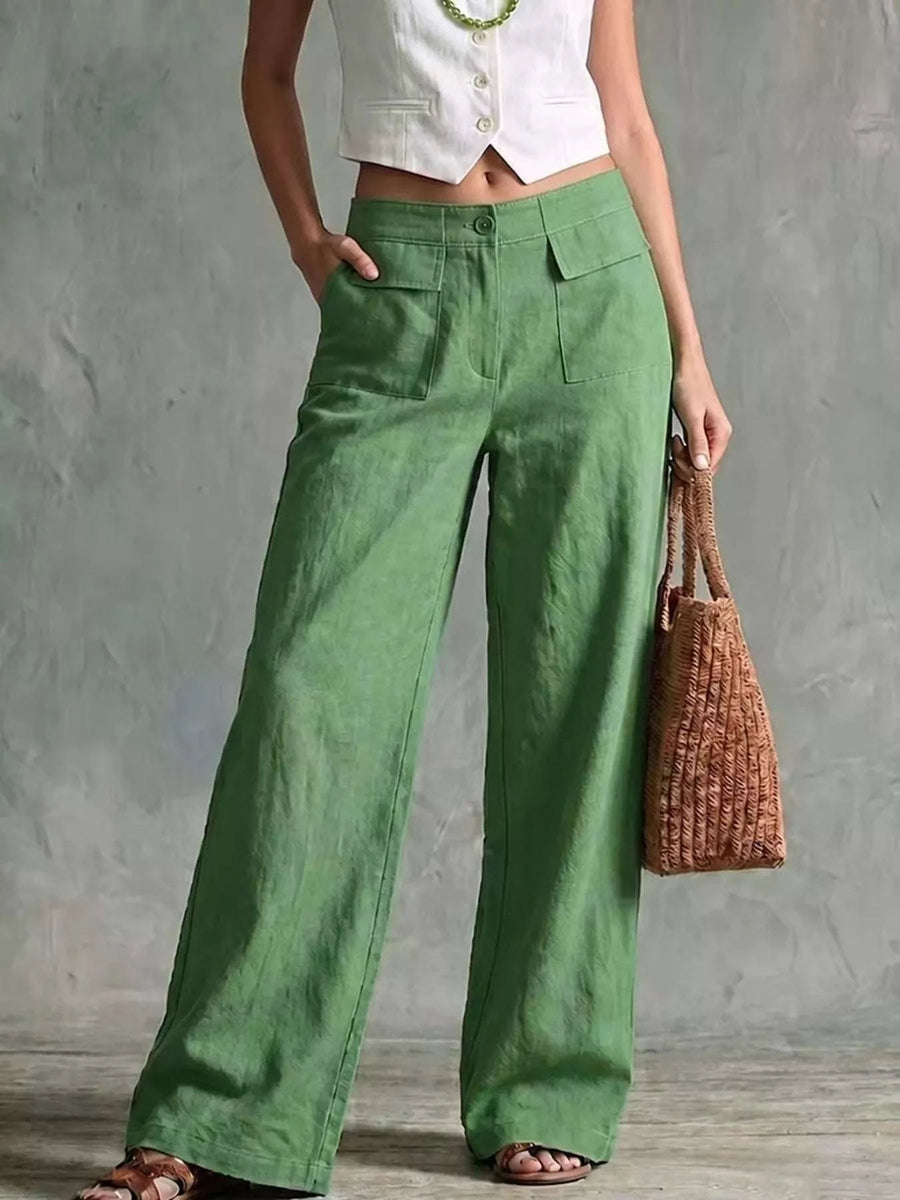 Pantalon Jambe Large Grande Taille