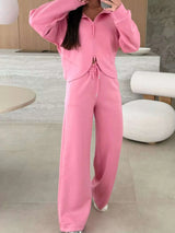 Ensemble Sweat à Capuche Zippé et Pantalon Ample - photo produit 2 - VELZAR