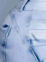 Full Size Wash High-Waisted Flare Jeans Plus Size - photo produit 6 - VELZAR