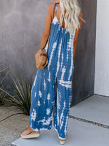 Full Size Tie-Dye Wide Leg Jumpsuit Plus Size - photo produit 3 - VELZAR