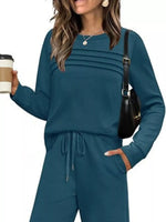 Full Size Long Sleeve Round Neck Top and Pants Set Plus Size - photo produit 17 - VELZAR