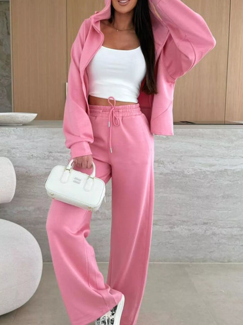 Ensemble Sweat à Capuche Zippé et Pantalon Ample - photo produit 1 - VELZAR