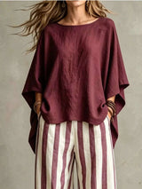 Ensemble Haut Uni et Pantalon Grande Taille - photo produit 4 - VELZAR