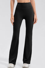 Wide Waistband High Waist Bootcut Active Leggings - photo produit 1 - VELZAR
