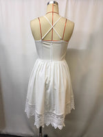 Full Size Lace Trimmed V-Neck Mini Dress Plus Size - photo produit 4 - VELZAR