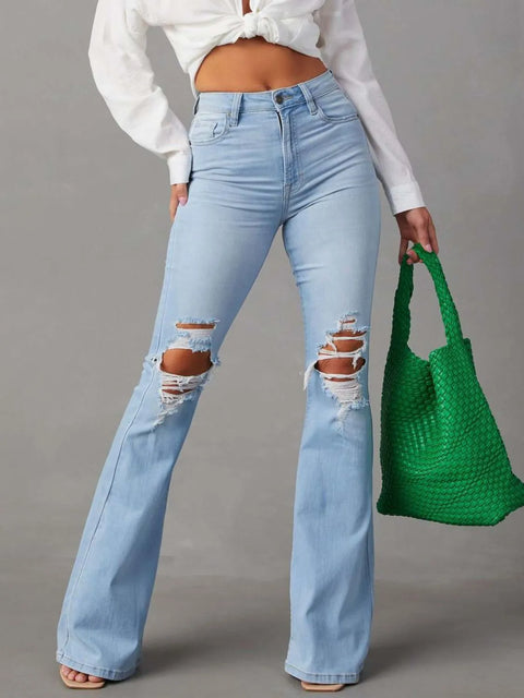 Distressed Jeans with Pockets - photo produit 1 - VELZAR