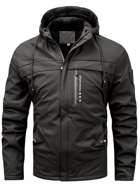 Men's Plus Size Winter Warm Hooded Parka Jacket - photo produit 1 - VELZAR