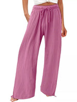 Full Size Wide Leg Pants with Drawstring Waist Plus Size - photo produit 17 - VELZAR