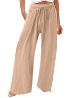 Full Size Wide Leg Pants with Drawstring Waist Plus Size - photo produit 18 - VELZAR