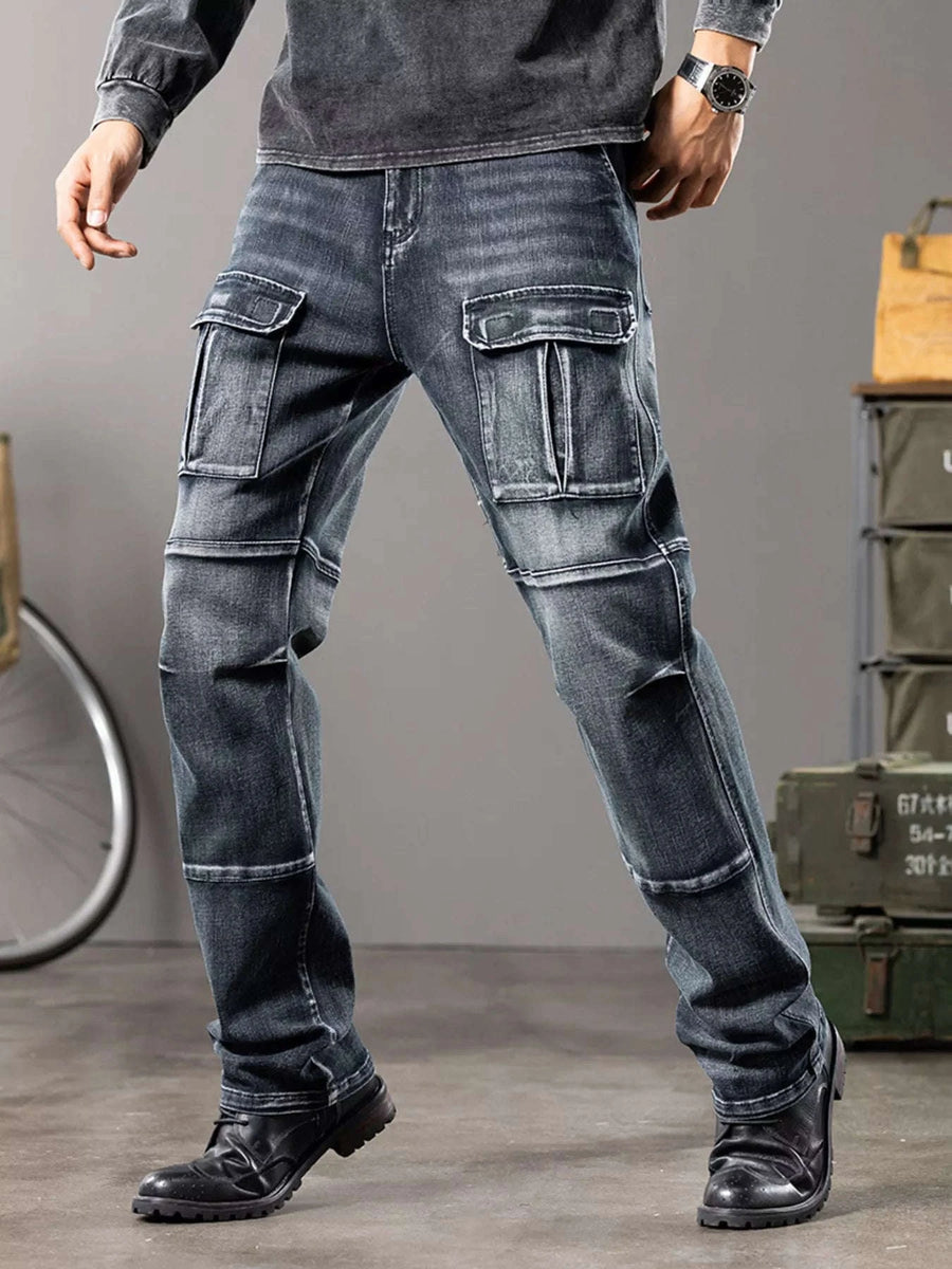Jean Cargo Délavé Vintage Homme
