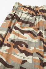 Pantalon Jogger Imprimé Camouflage Taille Élastique à Cordon - photo produit 11 - VELZAR