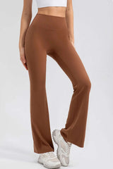 Wide Waistband High Waist Bootcut Active Leggings - photo produit 6 - VELZAR