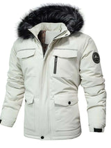 Men's Plus Size Fur Hooded Winter Parka Coat - photo produit 2 - VELZAR