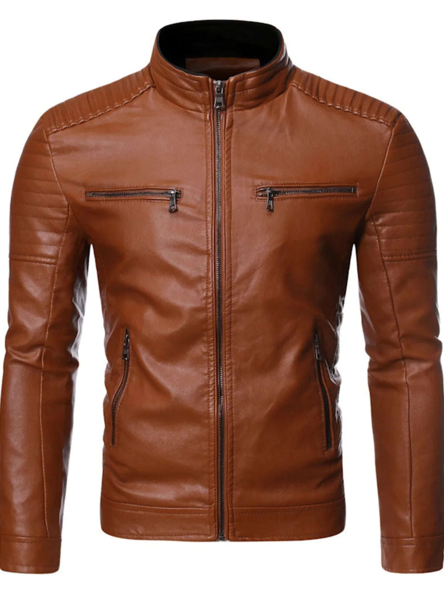 Veste Moto Zippée Homme Grande Taille
